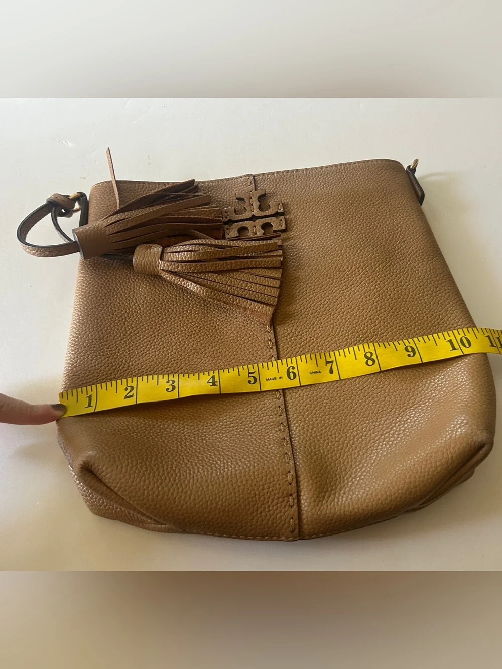 Tory Burch pebbled leather McGraw swingpack crossbody bag